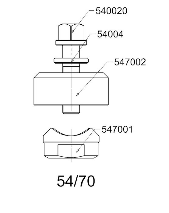 Forza Perforador Redondo Mecánico Serie 54 de 70 mm
